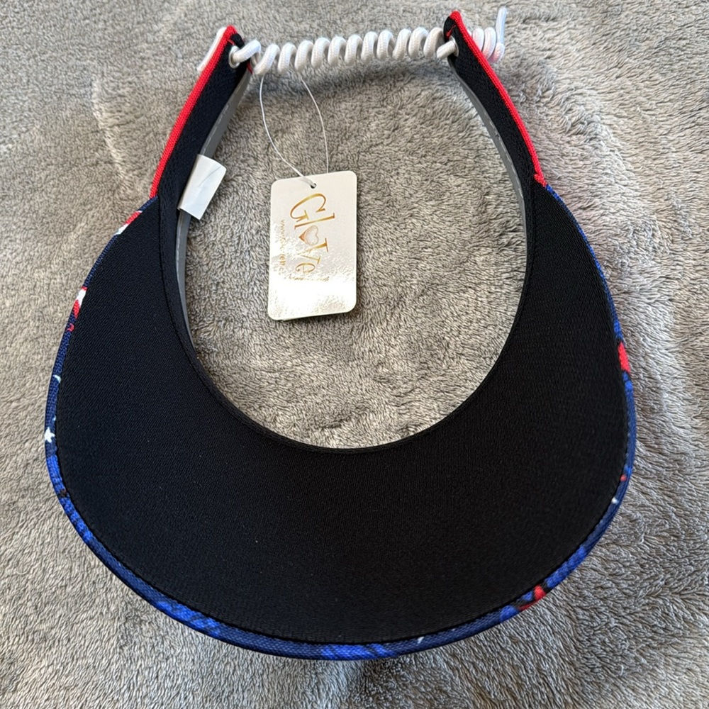 NWT Glove It Stars Red White Blue Golf Sun Visor with Coil Lace. - Picture 4 of 4